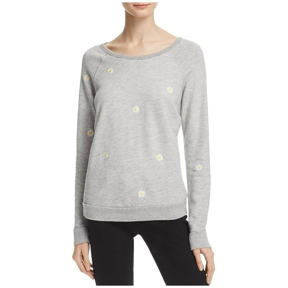 Sundry Sweatshirt With Daisy Embroidery in Grey - Size S (1) - Picture 2 of 7